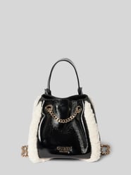 Handtasche mit Label-Details Modell 'DAVIKA' von Guess Schwarz - 19