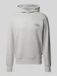 Hoodie met labelprint, model 'BLACHAD' van Jack & Jones Premium Grijs / zwart - 45