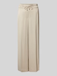 Stoffhose aus Viskose mit Bundfalten von comma Beige - 6