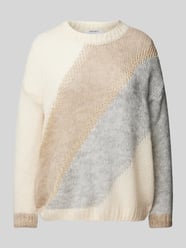 Strickpullover mit gerippten Abschlüssen von ZABAIONE Beige - 26