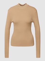 Shirt met lange mouwen met ribstructuur van URBAN CLASSICS Beige - 9