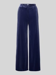 Regular Fit Hose mit Bundfalten Samtoptik von Jake*s Collection - 2