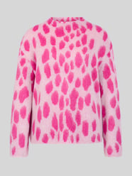 Sweter z dzianiny o kroju relaxed fit z wzorem w panterkę od Marc Cain - 12
