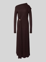 Getailleerde gebreide jurk van een mix van lyocell en kasjmier, model 'EVARGO' van BOSS - 35