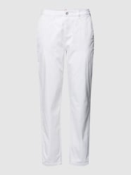 Broek met bandplooien, model 'GINA' van Buena Vista Wit - 20