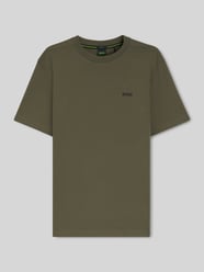 męski t-shirt o kroju regular fit z mieszanki bawełny od BOSS Green - 32