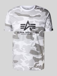 T-Shirt mit Label-Print und Rundhalsausschnitt von Alpha Industries - 44