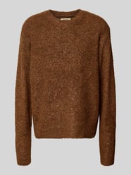 Sweter z dzianiny o kroju loose fit z dodatkiem wełny model „Kurt” od WOODBIRD - 9