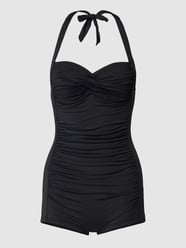 Badeanzug mit Neckholder Modell 'Boyleg ' von Seafolly Schwarz - 2