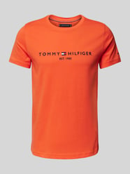 T-Shirt mit Label-Stitching von Tommy Hilfiger Orange - 31