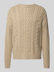 Sweter z dzianiny z wzorem warkocza od Jake*s Studio Men - 9