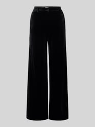 Regular Fit Hose mit Bundfalten Samtoptik von Jake*s Collection - 1
