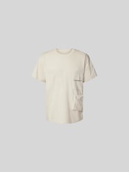 T-Shirt mit Pattentasche von MM6 Maison Margiela Beige - 1