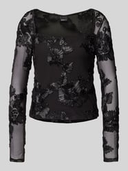 Longsleeve mit Karree-Ausschnitt von Gina Tricot Schwarz - 24