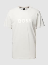 T-Shirt mit Logo-Print und Rundhalsausschnitt von BOSS Grau - 48
