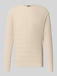 Sweter z dzianiny o kroju regular fit z okrągłym dekoltem od Antony Morato - 6