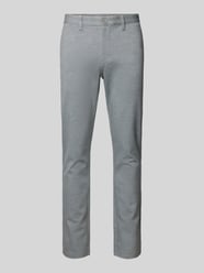 Tapered fit broek met knoop- en ritssluiting, model 'MARK' van Only & Sons Grijs / zwart - 39