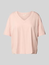 Boxy Fit T-Shirt aus reiner Baumwolle von Tom Tailor Denim Pink - 42