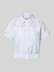 Regular fit overhemdblouse met haakwerk model 'LOlITA' van SUNCOO PARIS - 1
