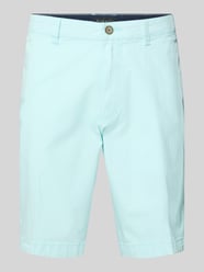 Regular Fit Chino-Shorts mit Gürtelschlaufen Modell 'Flat' von bugatti - 8