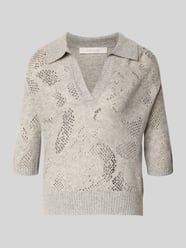 Sweter o kroju relaxed fit z mieszanki wełny Escorial z domieszką kaszmiru od HERZENS - 16