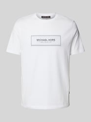 T-Shirt mit Label-Patch Modell 'NEW FLAGSHIP' von Michael Kors Weiß - 14