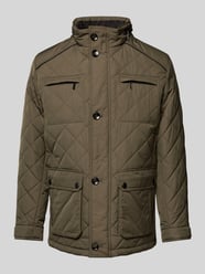 Jacke mit Steppnähten von bugatti Grün - 5