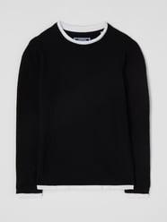 Sweter z efektem dwóch warstw model ‘Twinn’ od Jack & Jones Czarny - 30
