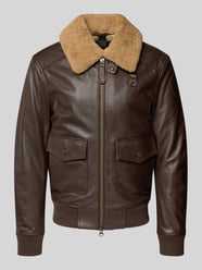 Lederjacke mit Zweiwege-Reißverschluss Modell 'CHEITON' von Blauer USA - 28