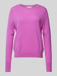 Gebreide pullover met ronde hals van Jake*s Collection Fuchsia - 19