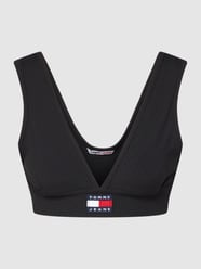Stanik prążkowany od Tommy Jeans Czarny - 39