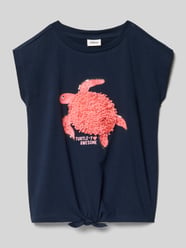 T-shirt w kształcie v z czystej bawełny od s.Oliver RED LABEL - 28