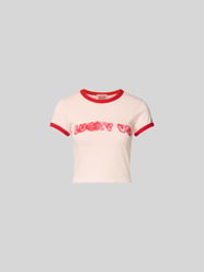 Cropped T-Shirt aus reiner Baumwolle von Kenzo Pink - 19