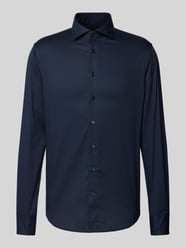 Slim Fit Business-Hemd mit Haifischkragen von Profuomo Blau - 10