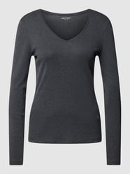 Longsleeve mit V-Ausschnitt von Montego Grau - 45