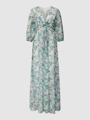 Abendkleid mit floralem Muster Modell 'FLORAL' von KLEO Grün - 14