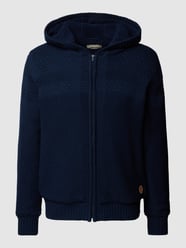 Strickjacke mit Kapuze und Reißverschluss von Blend Blau - 19
