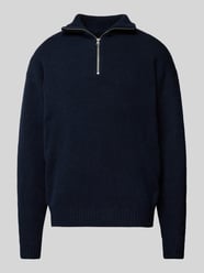 Troyer mit gerippten Abschlüssen Modell 'OLLIE' von Jack & Jones Blau - 1