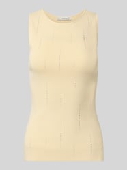 Slim Fit Top aus Viskose-Mix mit Strick-Optik Modell 'Saya' von Gestuz - 33
