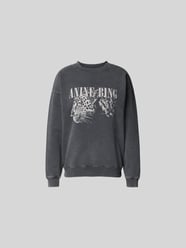 Regular Fit Sweatshirt mit Logo-Print von Anine Bing - 17
