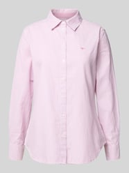 Regular fit overhemdblouse met logostitching van Fynch-Hatton Fuchsia - 37