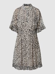 Kleid mit Leopardenmuster und Rüschen  von Luisa Cerano Beige - 21