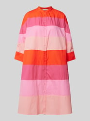 Knielanges Kleid mit Maokragen von Essentiel Pink - 10