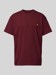 T-Shirt mit Label-Stitching von Carhartt Work In Progress Bordeaux - 6