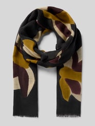 Wollen sjaal met all-over bloemenprint, model 'Blätter' van altea - 32