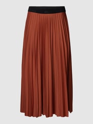 Midirok met plissévouwen van Esprit Rood - 1