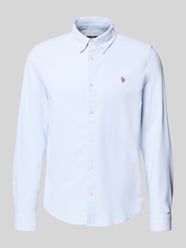 Regular Fit Freizeithemd mit Button-Down-Kragen und Stitching von REVIEW - 9