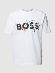 T-Shirt mit Motiv-Print Modell 'TeeArt' von BOSS Orange Weiß - 10