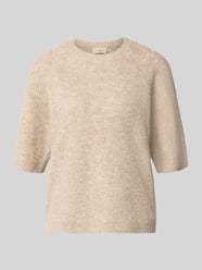 relaxed fit t-shirt van wolmix model 'Astrid' van FREE/QUENT Beige - 30