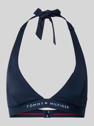 Góra od bikini z elastycznym pasem z nadrukiem z logo od Tommy Hilfiger - 4